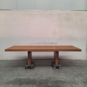 Double extendable dining table