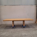 Double extendable dining table