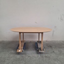 Bok round extendable dining table