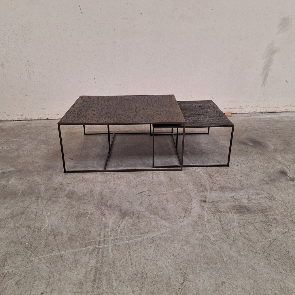 Pentagon nesting coffee table set