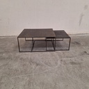 Pentagon nesting coffee table set