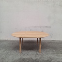 Bok round extendable dining table