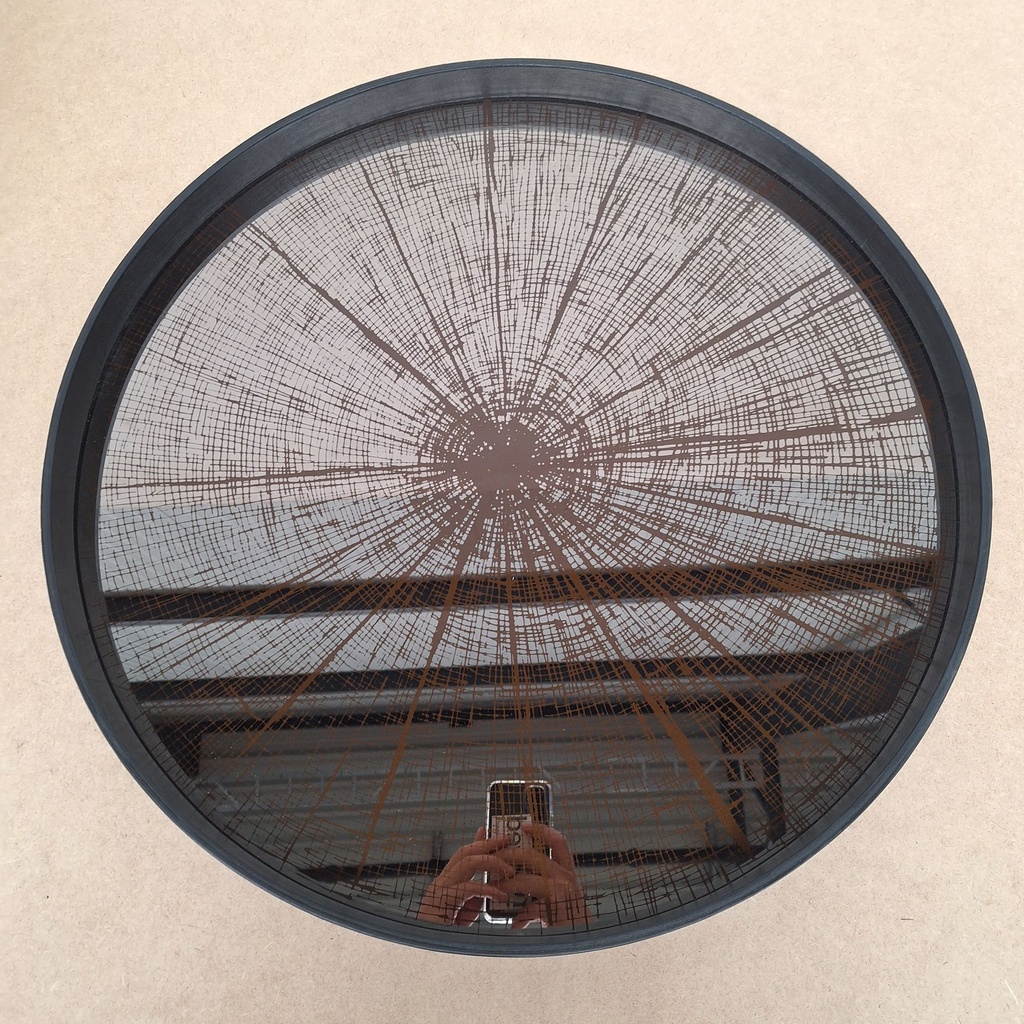 Bronze Slice mirror tray