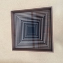Ink squares glass tray