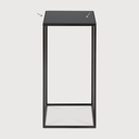 Compact charcoal side table