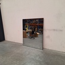 Aged wall mirror
