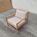 Teak Jack outdoor lounge chair with cushion