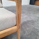 Teak Jack outdoor lounge chair with cushion