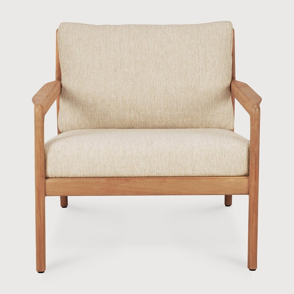 Teak Jack outdoor lounge chair with cushion