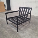 Teak Jack outdoor lounge chair with cushion