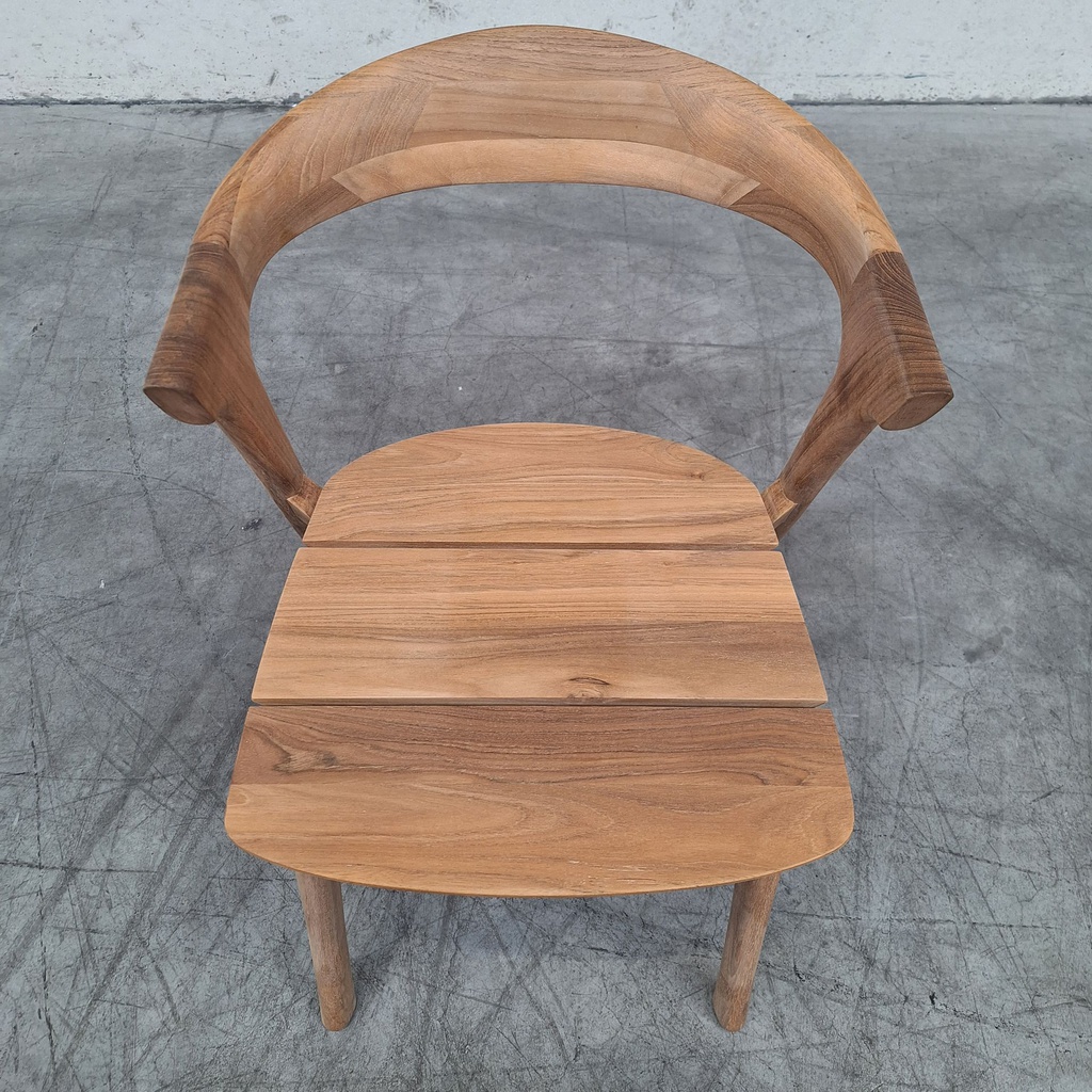 Bok outdoor dining chair - Mocha fabric