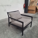 Teak Jack outdoor lounge chair with cushion