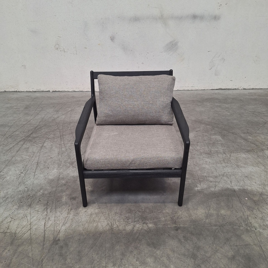 Teak Jack outdoor lounge chair with cushion