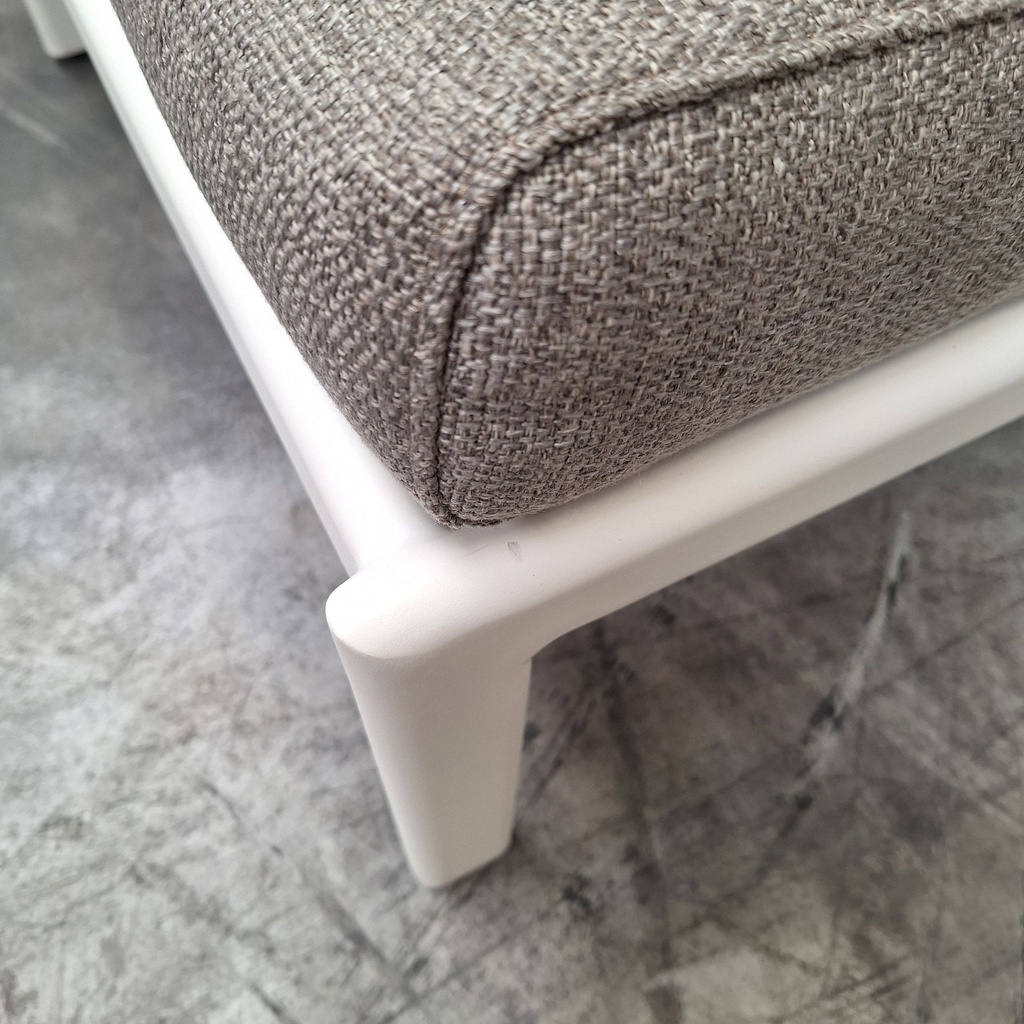 Jack outdoor footstool with cushion