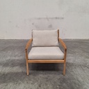 Jack outdoor lounge chair with cushion