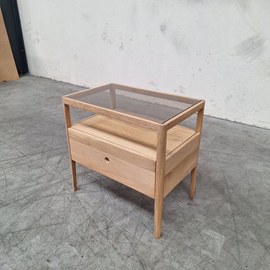 Spindle bedside table