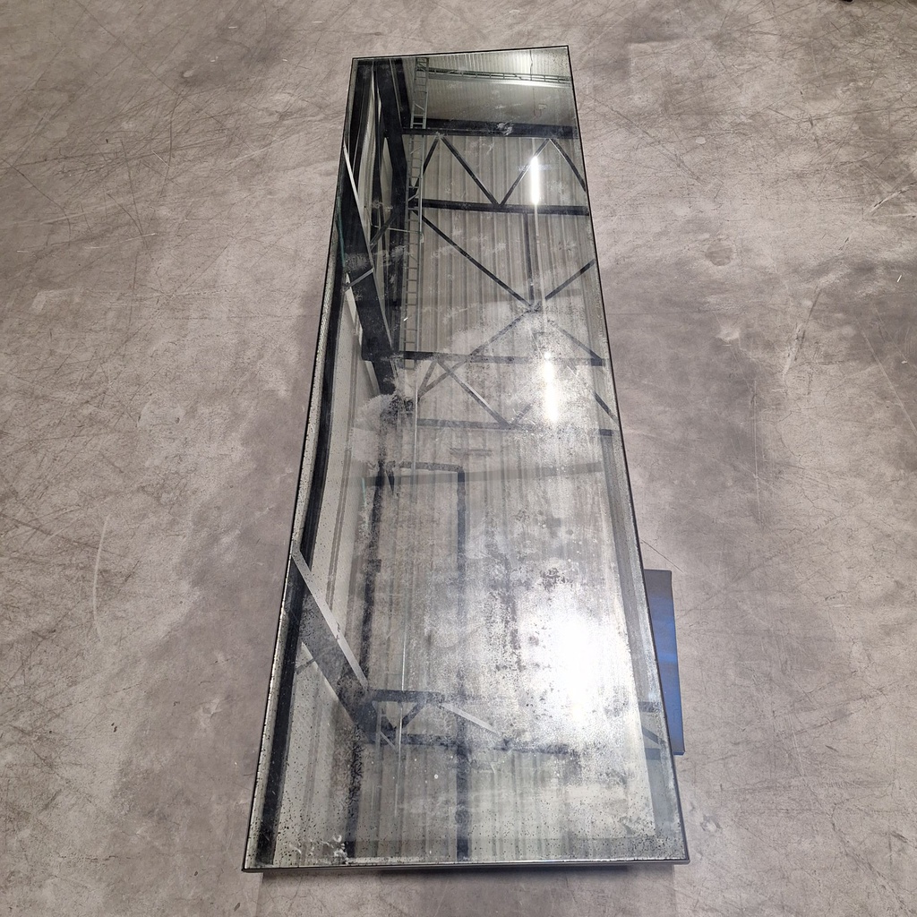 Aged floor mirror