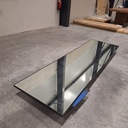 Aged floor mirror