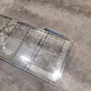 Aged floor mirror