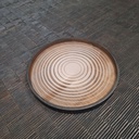 Cream Circles glass valet tray