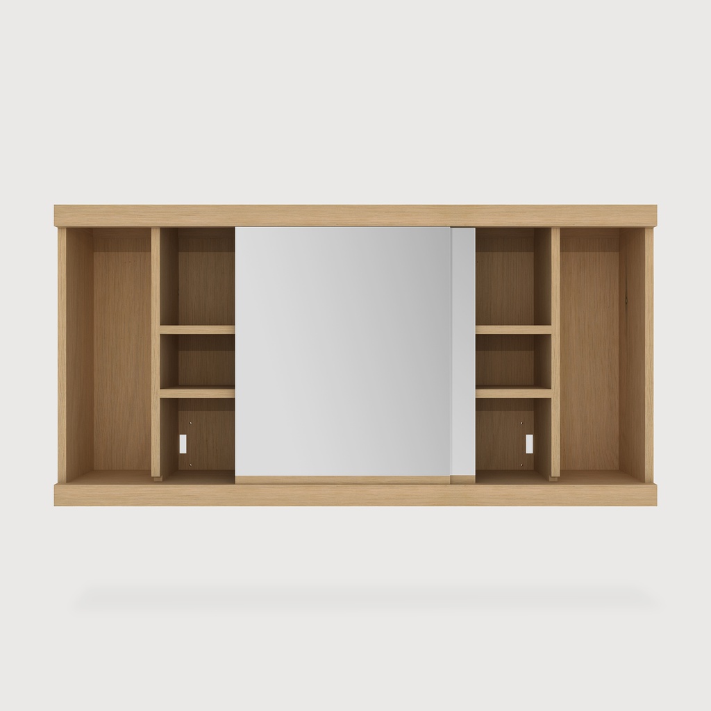 Oak Cadence mirror cabinet - 2 sliding doors