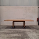 Double extendable dining table