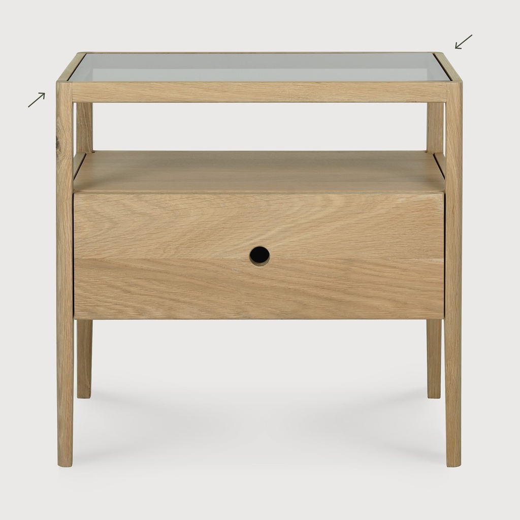 Spindle bedside table
