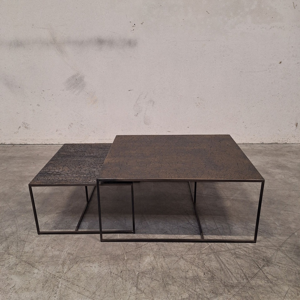 Pentagon nesting coffee table set