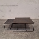 Pentagon nesting coffee table set