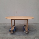 Bok round extendable dining table