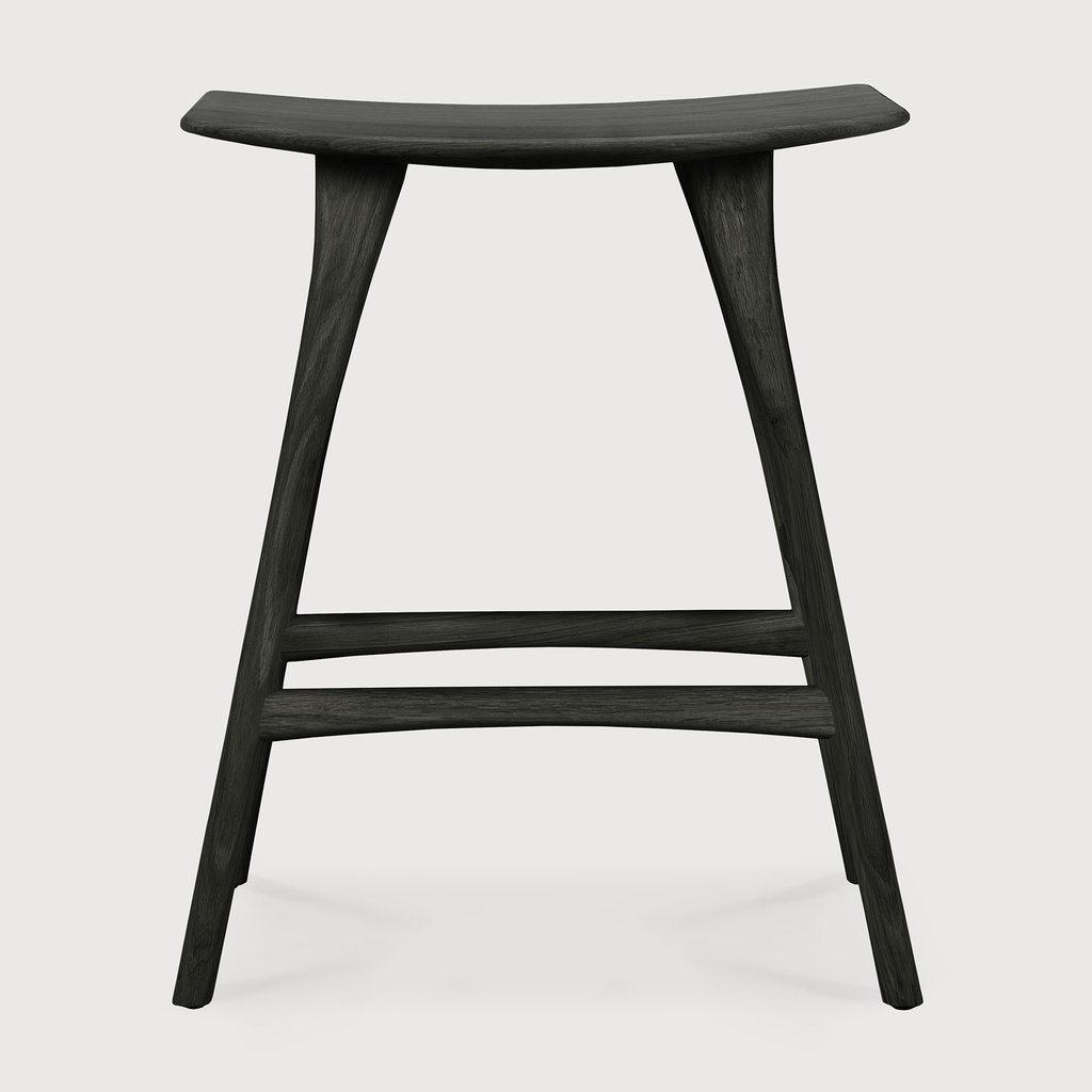 Oak Osso black counter stool - contract grade