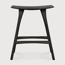 Oak Osso black counter stool - contract grade