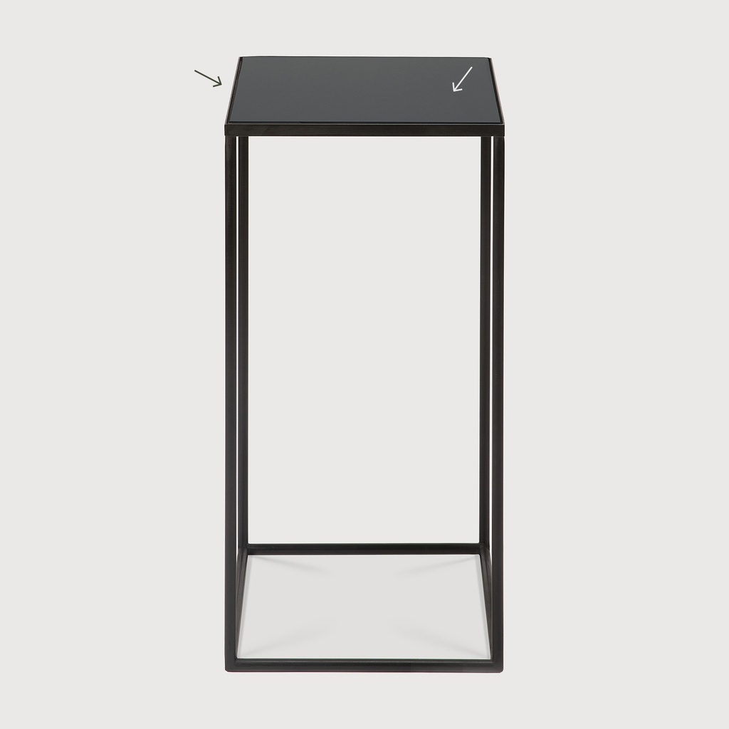 Compact charcoal side table
