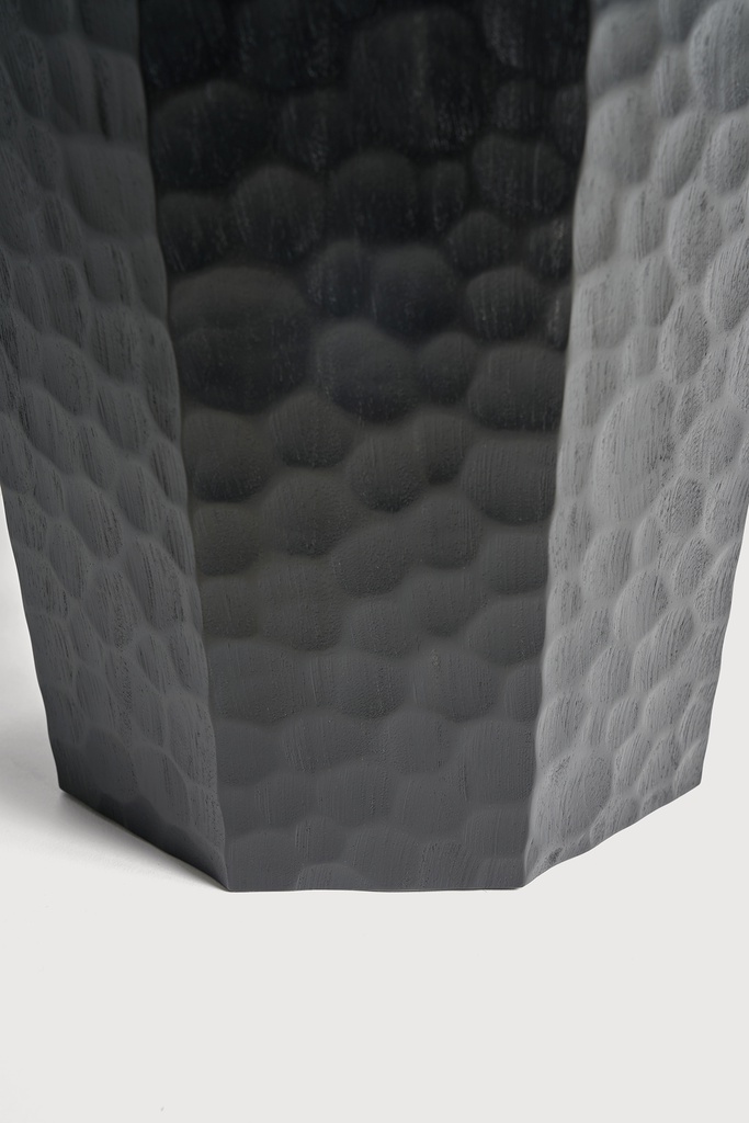 Black Chopped paper basket - mahogany