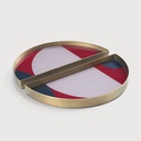 Blush Curve glass valet tray