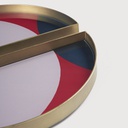 Blush Curve glass valet tray