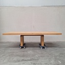 Double extendable dining table