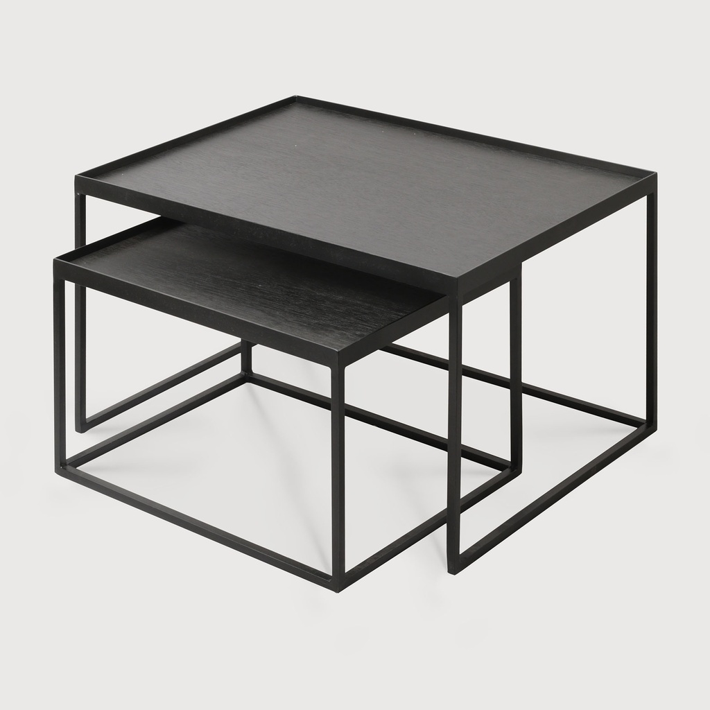 Rectangular tray coffee table set