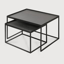 Rectangular tray coffee table set