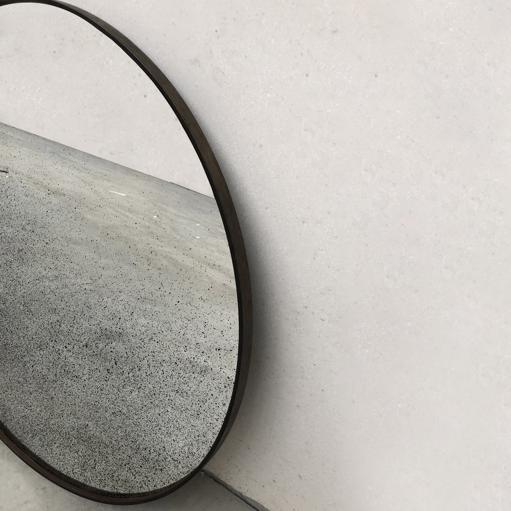 Aged wall mirror