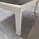 Jack outdoor footstool with cushion