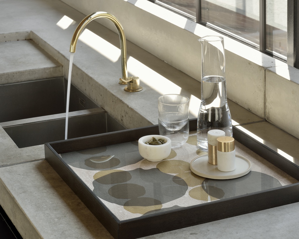 Cinnamon Layered Dots glass tray TEMPLATE