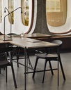 Teak Oscar desk - 140cm (with cable management)