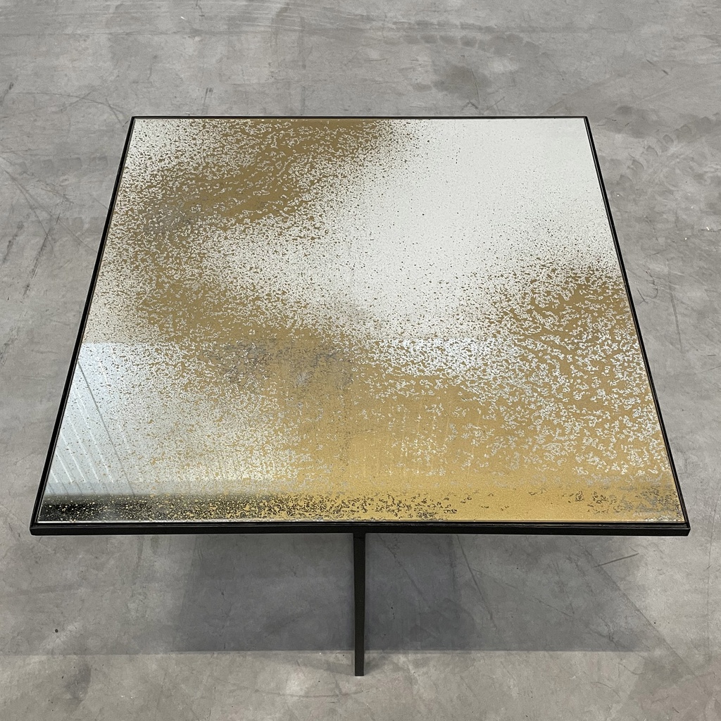 Heavy aged mirror coffee table 