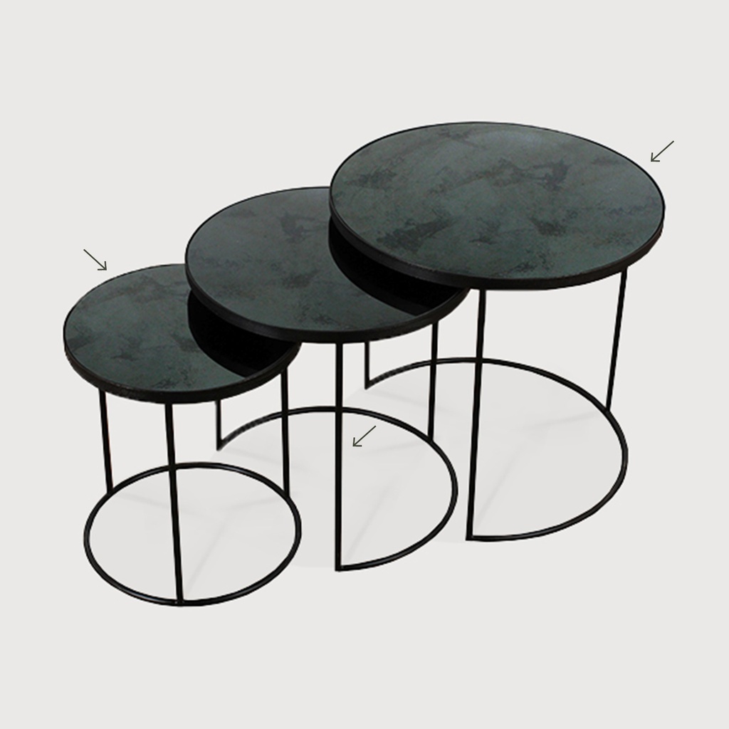 NM round nesting side table set 