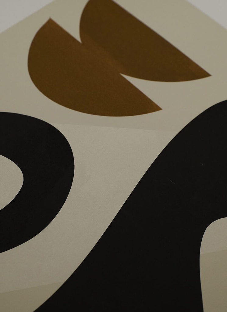 Sculptural 01 Poster incl. oak frame (70x100cm)