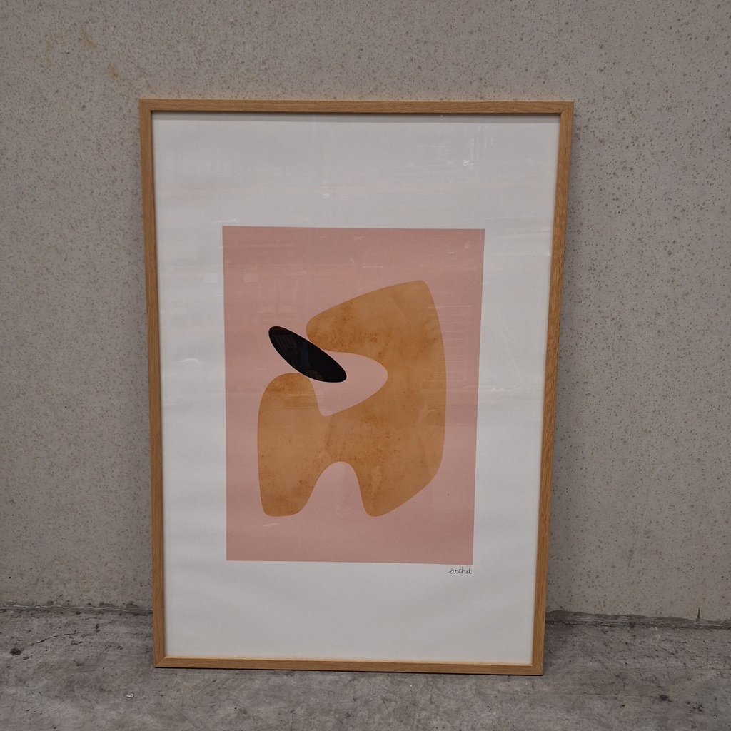 Asthet Stone Poster incl. oak frame (70x100cm)