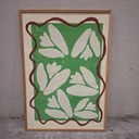 Lily Of The Valley Green Poster incl. oak frame (70x100cm)