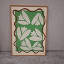Lily Of The Valley Green Poster incl. oak frame (70x100cm)