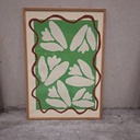 Lily Of The Valley Green Poster incl. oak frame (70x100cm)